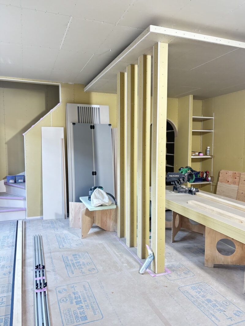 M様邸内装工事が進んでいます｜空間のかたちが見えてきました